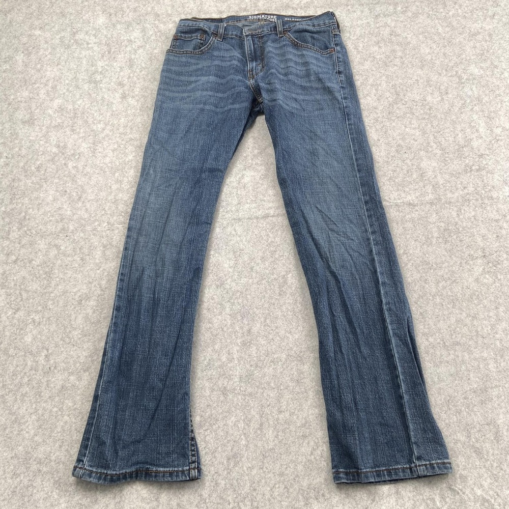 Signature By Levi Strauss Jeans Mens 31x30 (30x30) Blue Med Wash Relaxed Bootcut